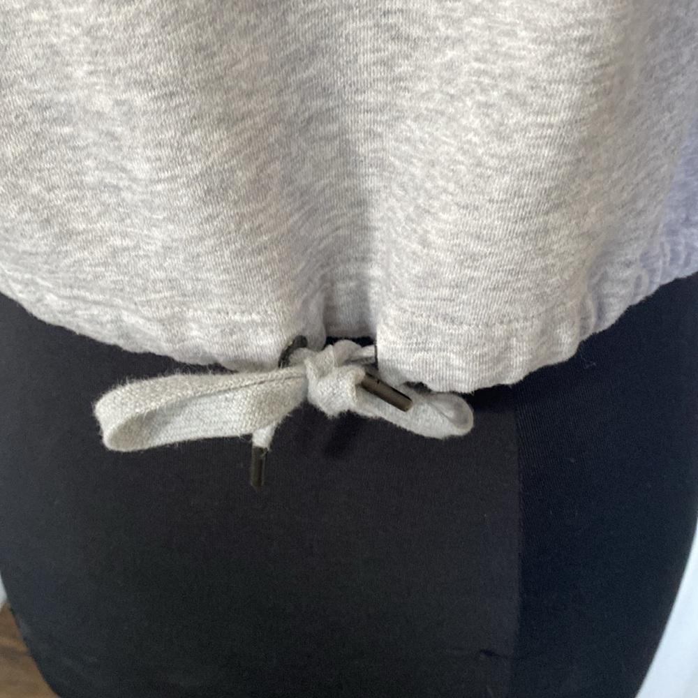Champion Gray Cropped Tie Front Hoodie - Picture 2 of 8